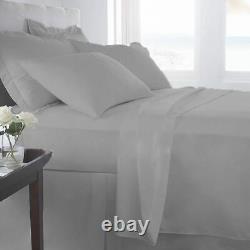 1000/1200 Thread Count Bedding Items Egyptian Cotton Silver Grey Solid All Sizes
