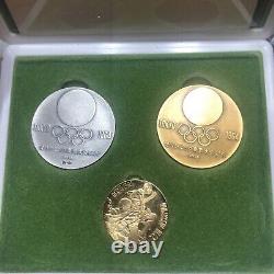 1964 Tokyo olympics 3 Medal set 18kGold, Silver, Copper Rare Exonumia