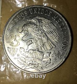 1968 Mexico XIX Olympic Games AZTEC Ball Player 25 Pesos Silver Coin