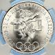 1968 Mexico Xix Olympic Games Aztec Ball Player 25 Pesos Silver Coin Ngc I98409