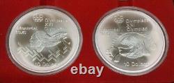 1975 Canada Montreal Olympic Games. 925 Silver Four Coin Set in RCM OGP