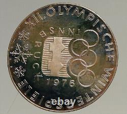 1976 AUSTRIA Innsbruck Winter OLYMPIC Games PRF Silver 100 Schilling Coin i94253