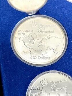 1976 CANADIAN OLYMPICS 28 STERLING SILVER COIN SET COLLECTION WithCASE & COA