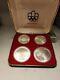 1976 Canada Montreal Olympic 4 Piece Silver Uncirculated Coin Set Case Jrbx51 C