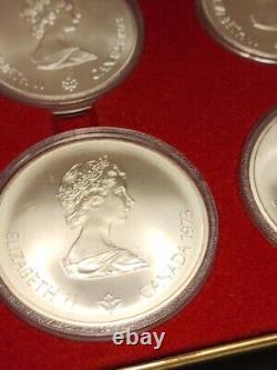 1976 Canada Montreal Olympic 4 Piece Silver Uncirculated Coin Set Case JRBX51 C
