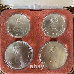 1976 Canada Montreal Summer Olympic Games 4 x Sterling Silver Coin Set