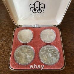 1976 Canada Montreal Summer Olympic Games 4 x Sterling Silver Coin Set