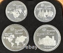 1976 Canada Olympic 4-Coin Sterling Silver PROOF Set