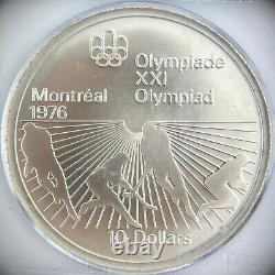 1976 Canada Olympic Field Hockey Silver $10 PCGS MS69