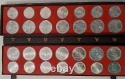 1976 Canadian Montreal Olympic 28 Sterling Silver Coin Set with Original Case