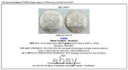 1976 Innsbruck Buildings WINTER Olympic Games AUSTRIA Large SILVER Coin i90097