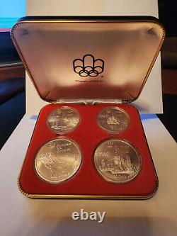 1976 Montreal Olympic Silver Coins Series 1, withcase, withsleeve withexplanation card