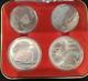 1976 Montreal Olympic Sterling Silver Coins Set Of 4 (2108)