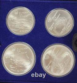 1976 Montreal Olympics Silver Uncirculated Coins Series V Olympic Water Sports