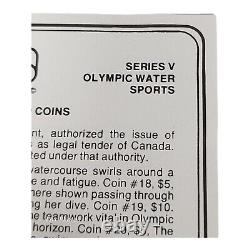 1976 Montreal Olympics Silver Uncirculated Coins Series V Olympic Water Sports