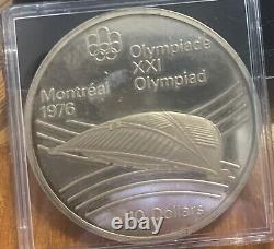 1976 Silver10 Dollar Montreal Olympics with Palladium building on Reverse Side