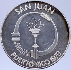 1979 Pan American VIII San Juan OLYMPIC Games Proof Silver MEDAL Athlete i118971