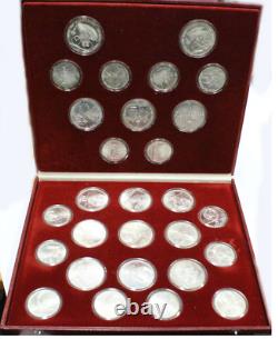 1980 Russia Olympic 0.900 silver 28 coin set in original case