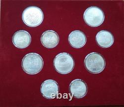 1980 Russia Olympic 0.900 silver 28 coin set in original case