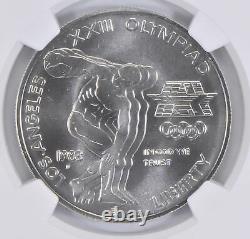 1983 D Olympic LA Commemorative Silver Dollar NGC MS70