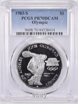 1983 OLYMPIC DISC Silver $1 PCGS PR70? FLAWLESS QUALITY? RARE