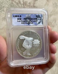 1983s Mint La Special Olympics Commemorative Dollar Icg Pf70 Ultra Cameo Graded