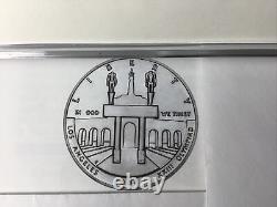 1984 Olympic Commemorative Silver Dollar Obv. TEST STRIKE Struck on Shim Paper