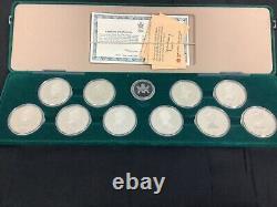 1985-1988 Royal Canadian Mint $20 Calgary Olympic Proof Silver Coin Set 10 OZT