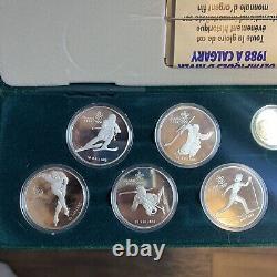 1988 Canada Calgary Olympic Winter Games Coin Set, Great Condition With Case