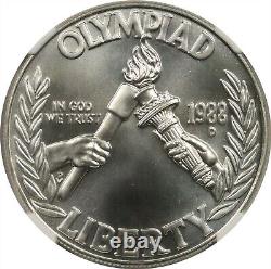 1988-D Olympics Seoul $1 NGC MS 70 Modern Commemorative Silver Dollar