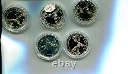 1988 S Olympic Silver Commemorative Dollar Bu And Proof Lot Of 5 4335q