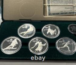 1988 Sterling Silver 10 Coin Calgary Winter Olympic Coin Set with Box and COA