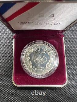 1988 US Olympic Proof 1988 S Silver Dollar in original box/COA