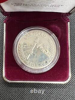 1988 US Olympic Proof 1988 S Silver Dollar in original box/COA