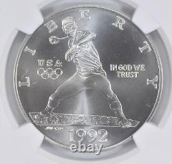 1992 D Olympic Baseball Commemorative Silver Dollar NGC MS70
