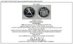 1992 UNITED STATES USA XXV Olympics Baseball OLD Proof Silver Dollar Coin i94202
