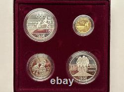 1995 Centennial Olympic Games 4-Coin Proof Set #2 in OGP witho COA