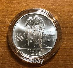 1995-D Atlanta Centennial Olympic Cycling Commemorative BU Silver Dollar withOGP