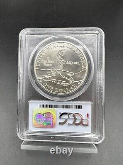 1995 D Atlanta Olympics Cycling 90% Silver Commemorative Dollar PCGS MS69 BU
