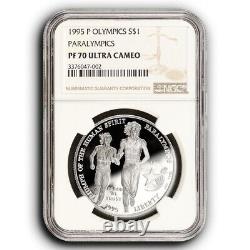 1995-P NGC PF70 UC Olympics-Paralympics Commemorative Silver Dollar
