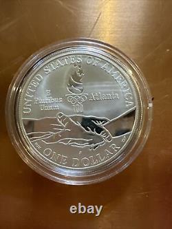1995 -P Olympic Gymnastics Commerative Silver Dollar, New, Vintage Atlanta