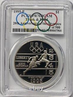 1995-P Olympics Track & Field 20th Anniversary Silver Dollar PCGS PR-70 DCAM