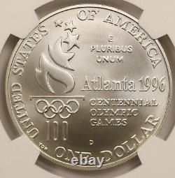 1996-D Olympics Paralympics Modern Silver Commemorative Dollar $1 MS 69 NGC