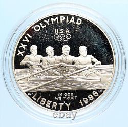 1996 P USA United States XXVI OLYMPICS ATLANTA Rowing Proof Silver $ Coin i97062
