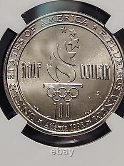 1996-S (2) 50c MS69 PF69 Swimming Olympic Commemorative HALF DOLLARS. R102