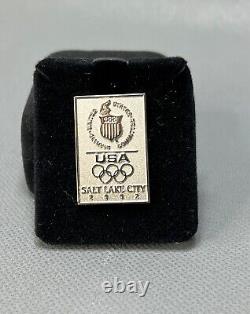 2002 USA Salt Lake Olympic Games Official Participation Pin Badge Boxed