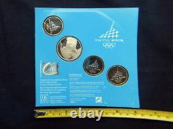 2006 RARE set 4 SILVER MEDALS Italy Torino WINTER OLYMPICS in OFFICIAL FOLDER
