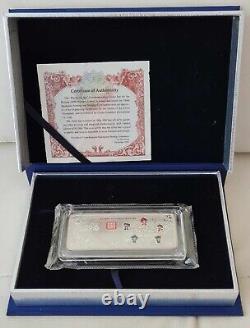 2008 Beijing Olympic Games 100g coloured silver bar with certificate and box