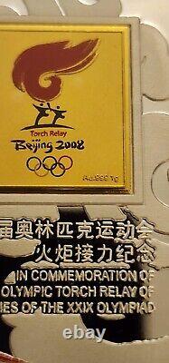 2008 Beijing Olympics SILVER & GOLD BRICK 100g Silver 1g Gold. 999 COA Display C