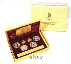 2008 China Beijing Olympic Games Gold. 667 AGW Silver 4 Oz Proof 6 Coin Series 1